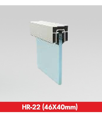 Handrail HR-22 Aluminum Glass Railing Handrail Profile for Balcony and Staircase, Modern Rectangular Design, Durable Finish, Easy Installation for Indoor and Outdoor Projects 